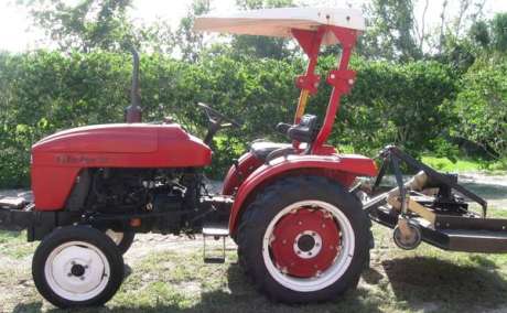 Tractor with 72" finish mower