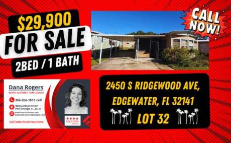 🌴 FURNISHED 2 BEDROOM HOME IN PET FRIENDLY EDGEWATER COMMUNITY! 🌴